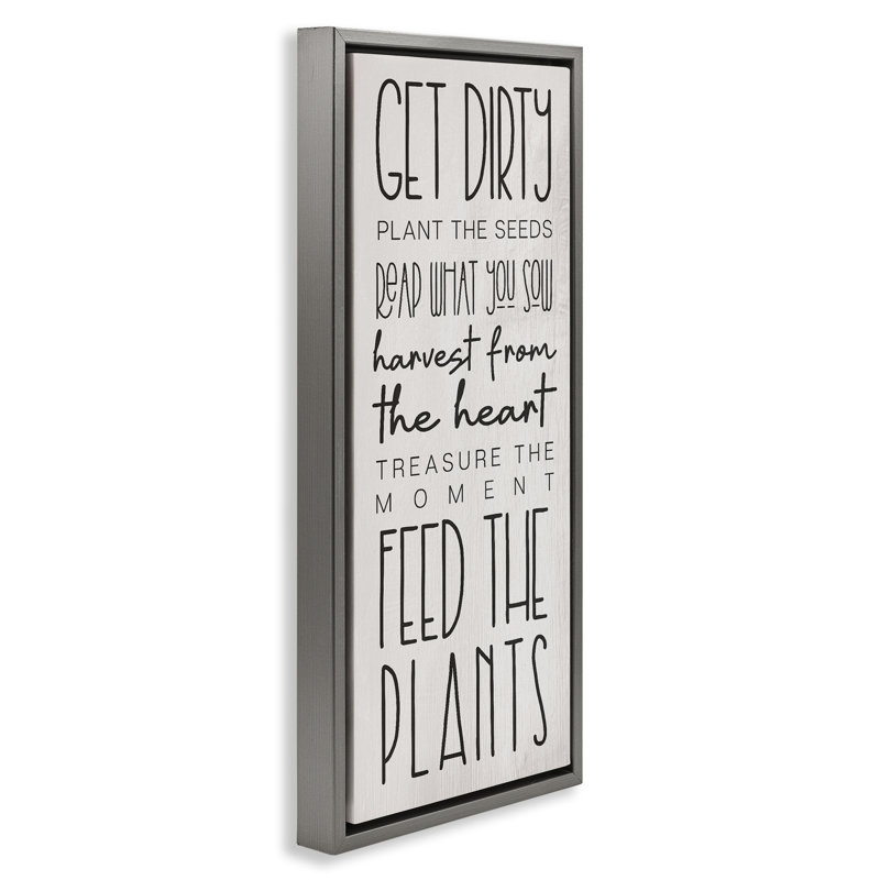 Cadre flottant Fun Garden Lignes Directrices, design par Lil 'Rue, H 25 po x l 11 po, Cadre flottant gris lustré