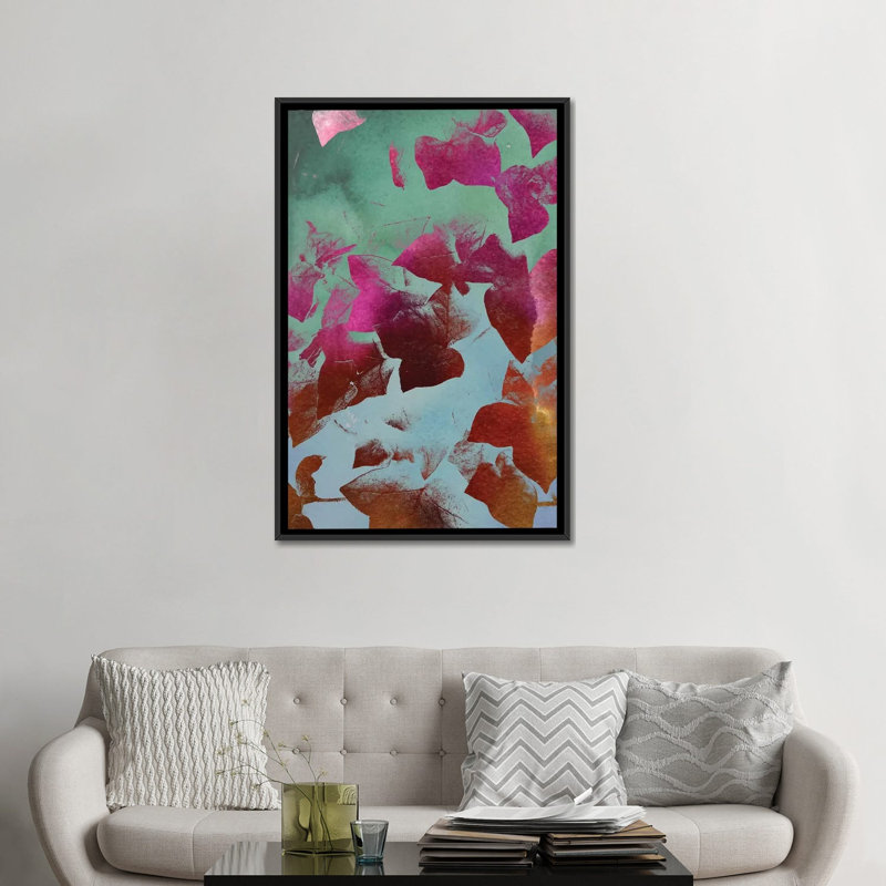 «Ivy», impression sur toile, H 26 po x l 18 po x P 1,5 po, Toile avec cadre flottant noir, Pas de tapis