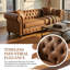 Elegant 85.5" Tech Fabric Chesterfield Sofa - 3-Seater with Rolled Arms & Button Tufting, Perfect for Living Room-1176820248