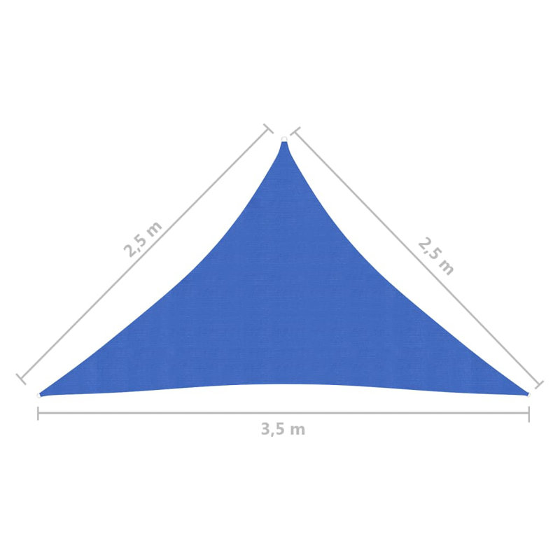 vidaXL Sunshade Sail Canopy Sun Shelter Outdoor Patio Garden HDPE Triangular