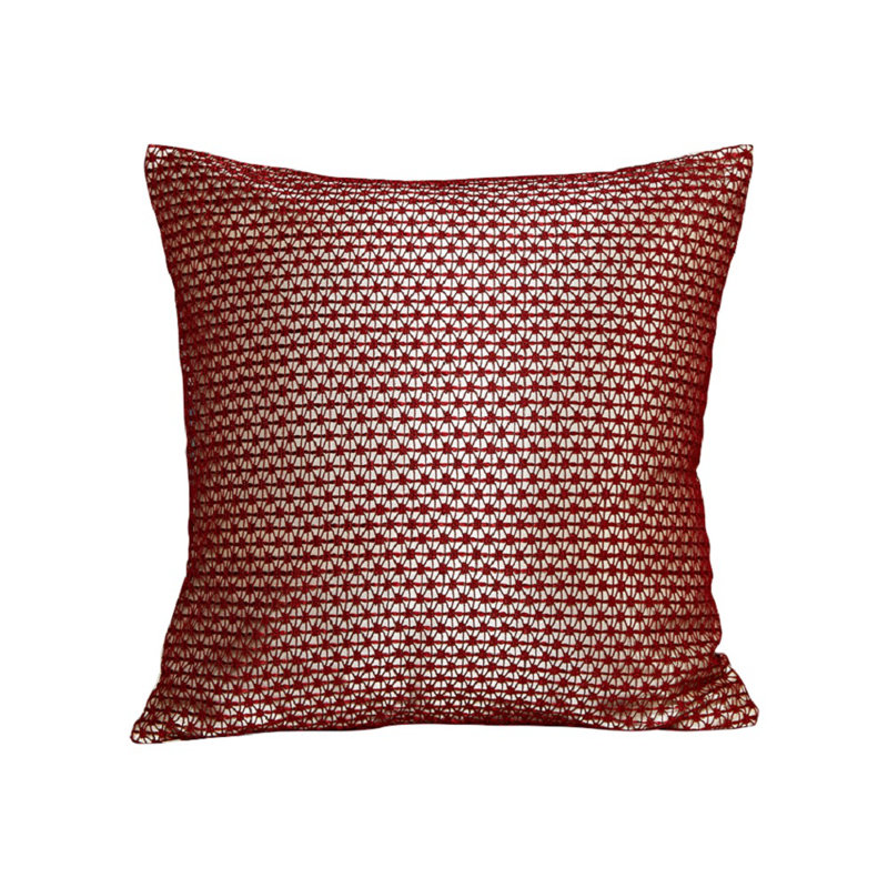 Lin Marvelous Marvelous, Bourgogne, Housse de coussin seulement - sans coussin