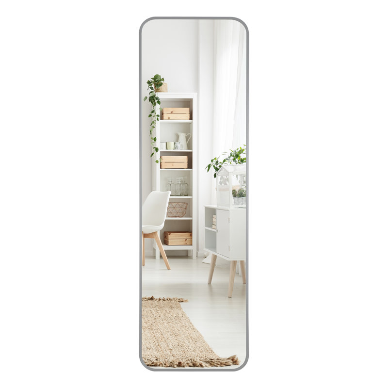 Clorinde Metal Rectangle Wall Mirror, Silver