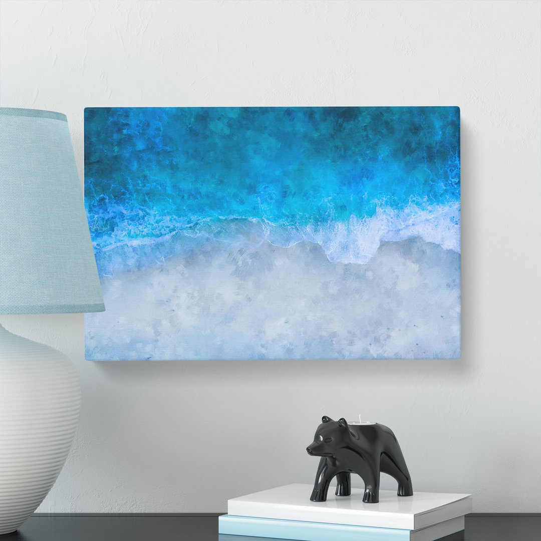 Edge Of The Ocean In The Maldives Painting - Wrapped Canvas