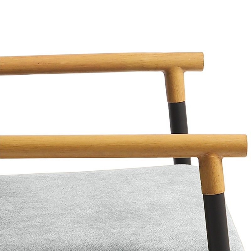 Fauteuil d'appoint Dajauna, Chenille gris pâle