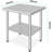 Stainless Steel Table, With Adjustable Under Shelf