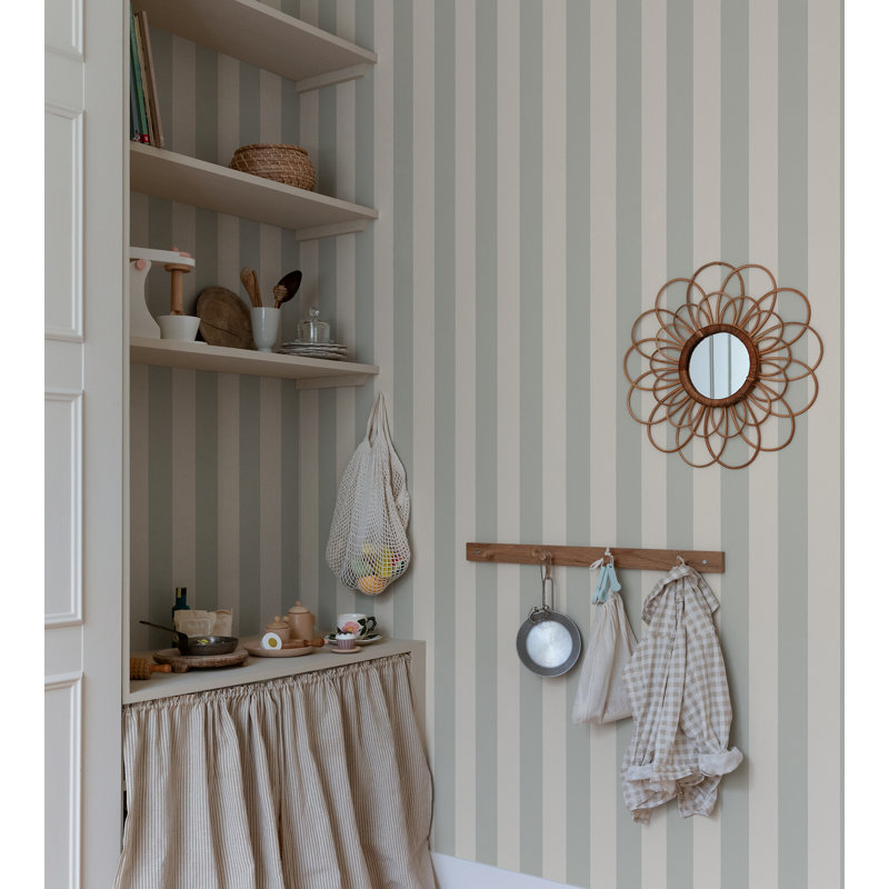 Rouleau de papier peint L 33 pi x l 20,8 po Villa Dalaro 2 Sam, Vert sauge