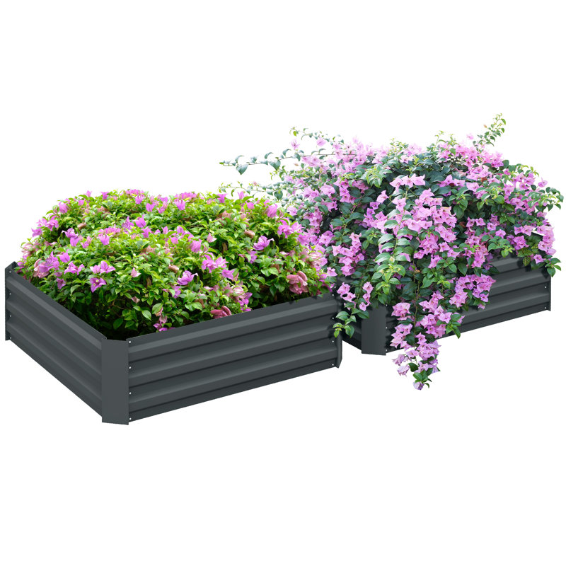 Avonleigh Metal Planter Box, Dark Grey