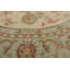 Tapis rond traditionnel en laine et soie ivoire noué à la main 6 K 6 po 6 pi 6 po x 6 pi 6 po Tabriz