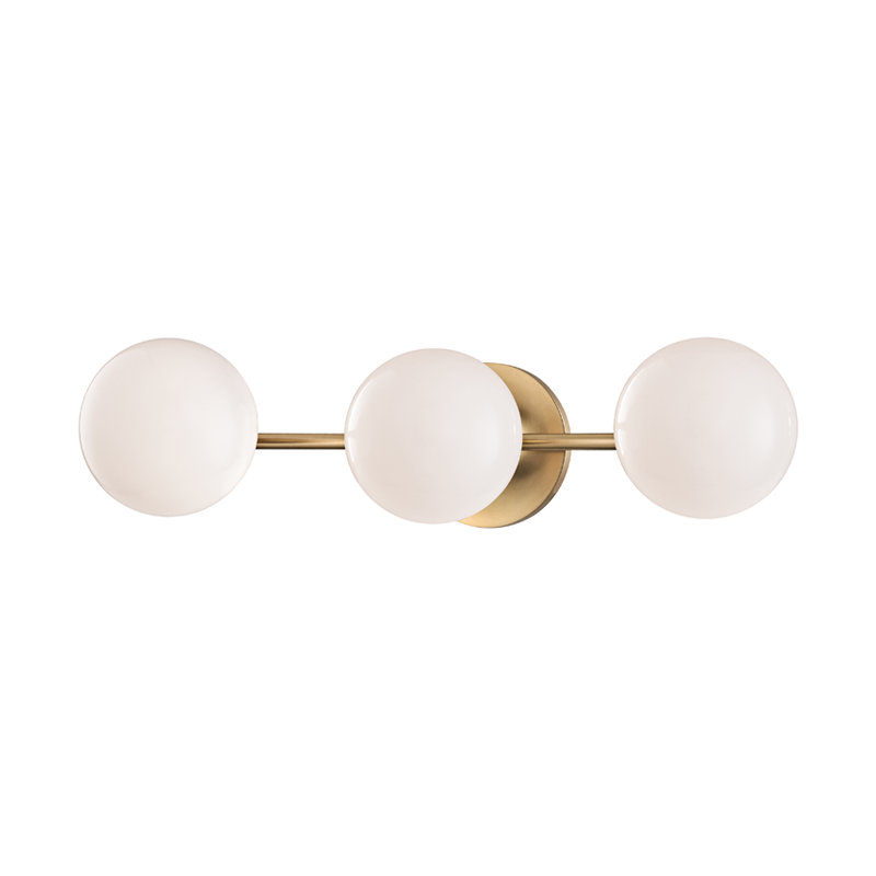 Fleming 3 Light Bath and Vanity, Aged Brass