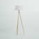 Braynt Metal Tripod Floor Lamp with Glass Shade