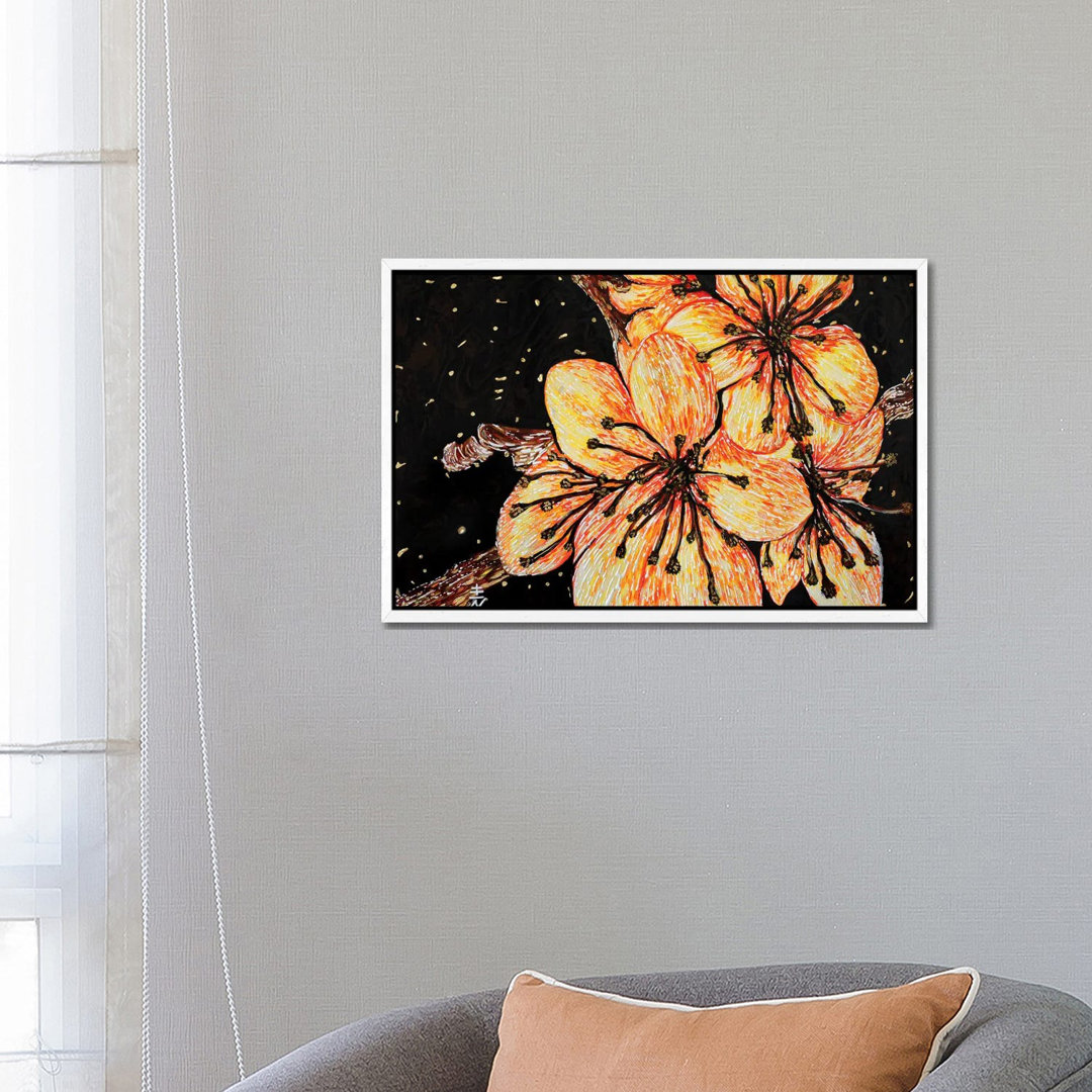 Goldener Ukon Sakura von Vincent Keele - Galerie-verpackte Leinwand Giclée auf Leinwand