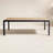 Cenka Outdoor Patio Aluminum Black and Brown Extendable Dining Table