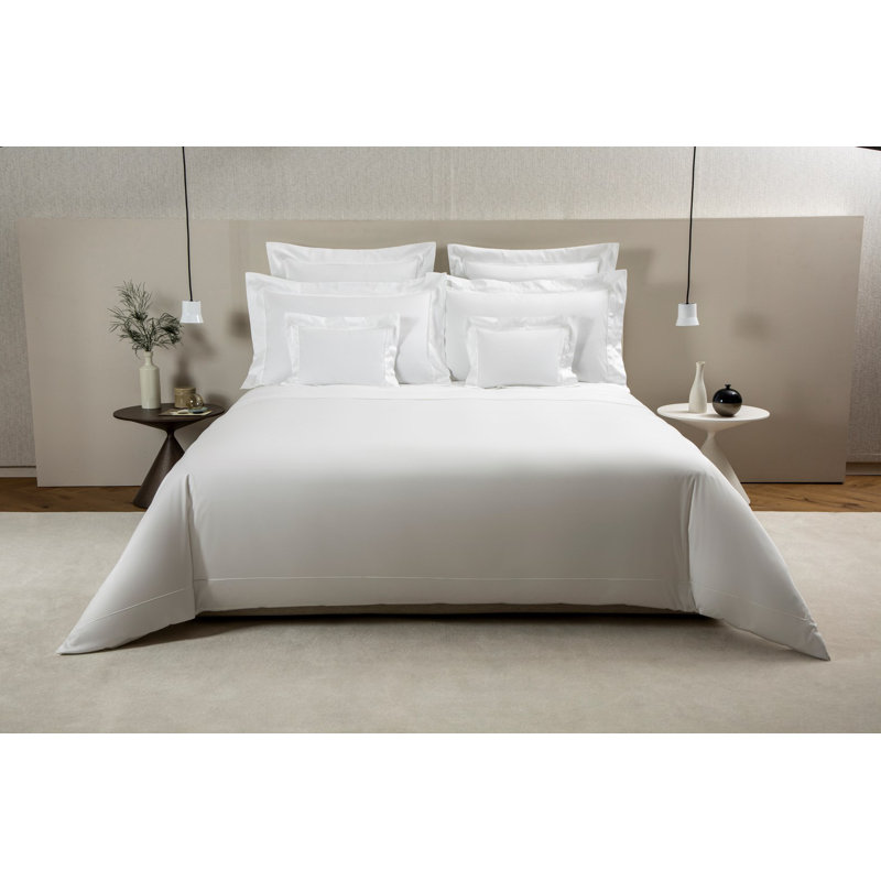 Single Ajour Pillow Sham, White, Euro