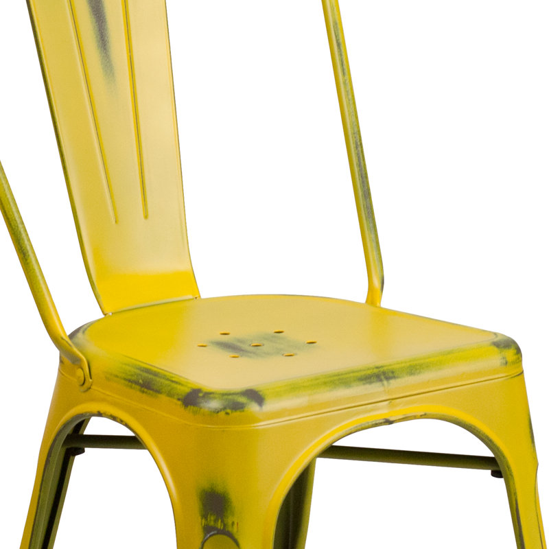 Chaise empilable Dickens, Jaune vieilli