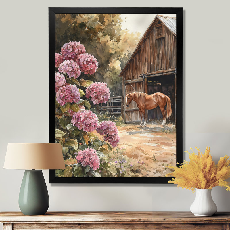 Durell - art mural floral, Reproduction encadrée d'une seule photo, Noir, noir, noir, noir, H 20 po x l 12 po
