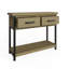 San Diego 2 Drawer Console Hall Table. Solid Wood and Metal Frame