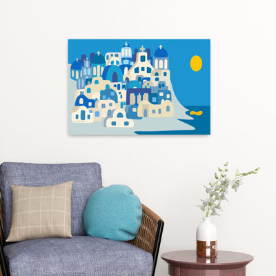 Art contemporain, paysage côtier abstrait
