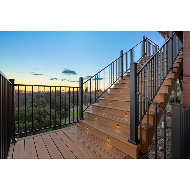 Fe26 2 in. x 45.5 in. Steel Railin.g End Post with Brackets