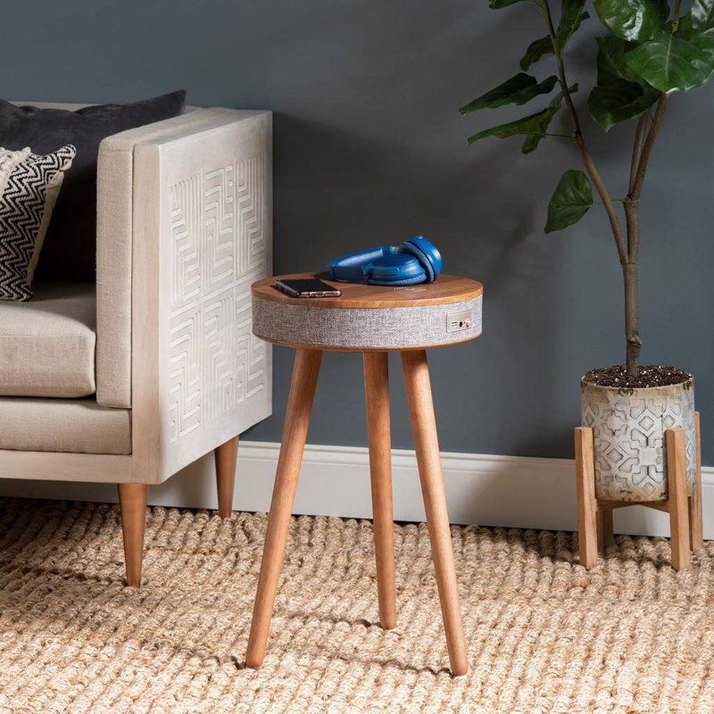 Mars Lite Smart Coffee Table With Bluetooth Spearker And Wireless Charger And Built-In Battery, Brown