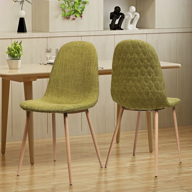 Chaise de salle à manger, Naturel, Vert