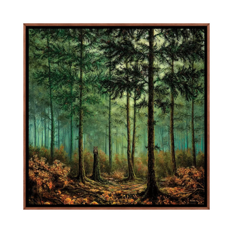 Feels Like Home by ColorByFeliks - Print on Canvas, Classic Brown Wood Framed, 66.04 cm H x 66.04 cm W
