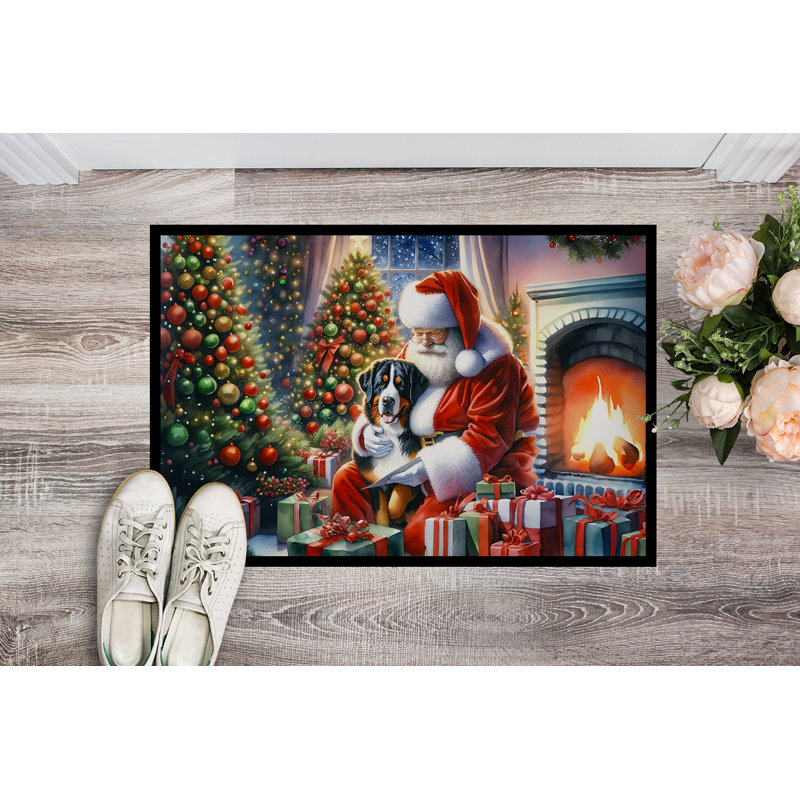 Paillasson Grand suisse et Père Noël, L 24 po x L 36 po