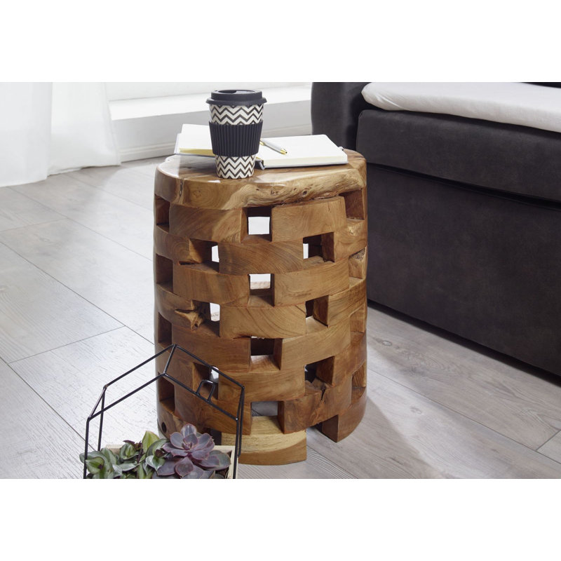 Unika Solid Wood Accent Stool