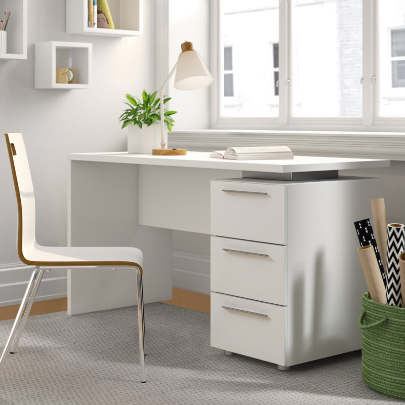 Cheryl Solid Wood Base Writing Desk