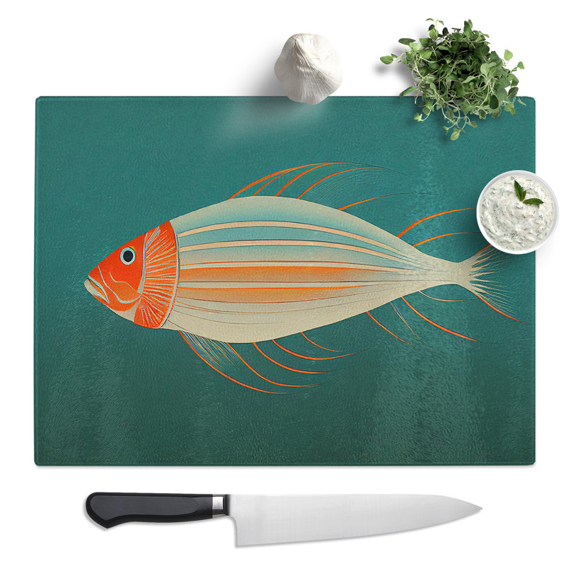 Fish Portrait Vol.2  Glass Chopping Board