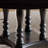 French elegant solid wood round table set