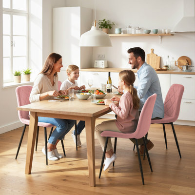 Dining Chairs Set of 4, Kitchen Chair with Metal Legs