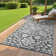 Waterproof Indoor Outdoor Rug Large Reversible Plastic Straw Patio Rug, UV-Resistant Vintage Medallion Carpet, Easy-Cleaning RV Mat for Deck