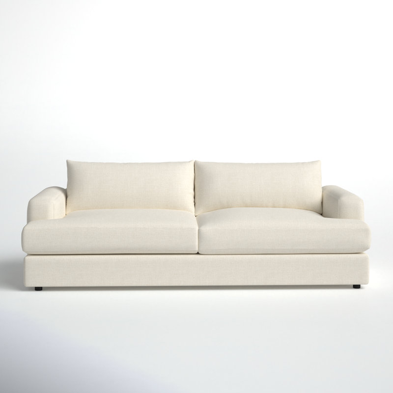 Cayden Upholstered 96'' Sofa, Conversation Pearl Basketweave