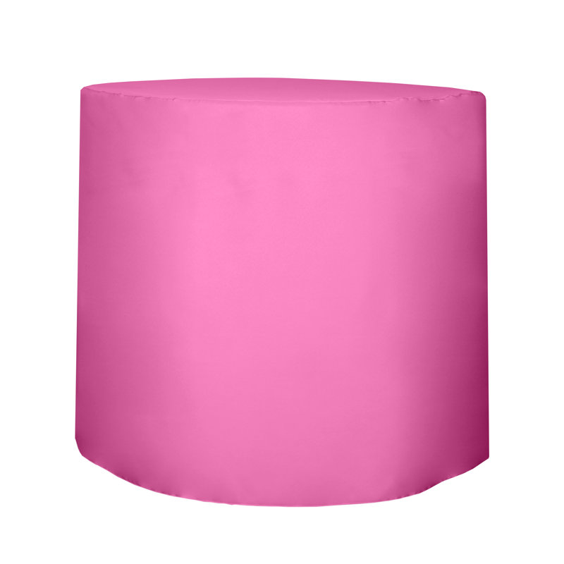 Javin Solid Color Round Tablecloth, Neon Pink, 2