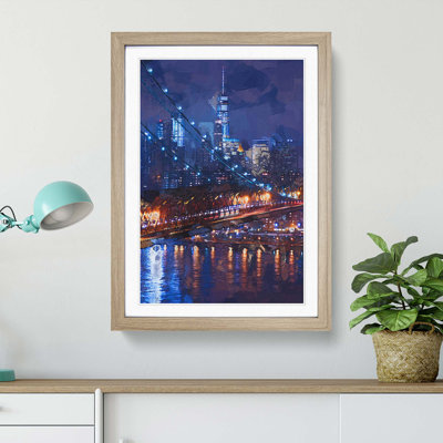 View of New York City in Abstract - Picture Frame Graphic Art Print