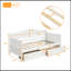 Lit de jour simple en bois avec 2 tiroirs, canapé-lit pour le salon de la chambre à coucher, aucun sommier nécessaire-184725567