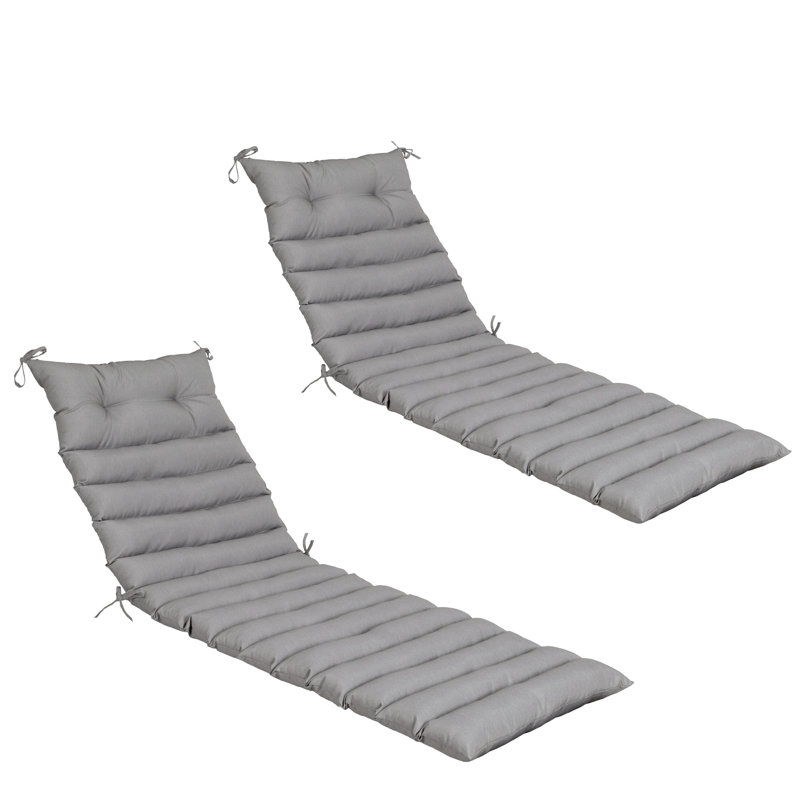 2PCS Coussin de chaise longue pour l'extérieur, Kaki
