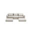 Ensemble de canapé de canapé modulaire rembourré, mobilier de salon modulaire en forme de L avec 5 coussins, combinaison de bricolage pour une utilisation polyvalente, blanc-789125257