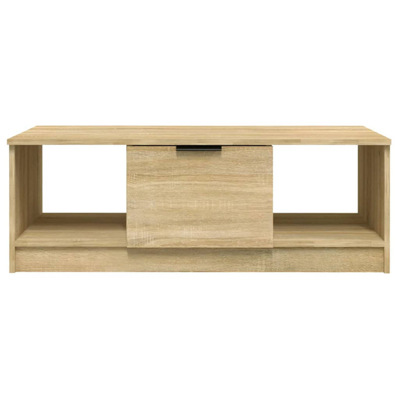 Table basse simple avec rangement Kobain, Chêne sonoma