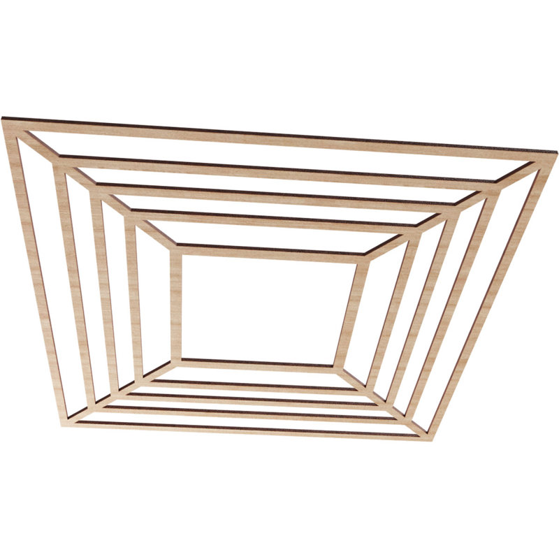 34"OD x 12 1/2"ID x 1/4"T Raven Wood Fretwork Pierced Ceiling Medallion, Alder, 26" H x 26" W x 0.25" D, Alder