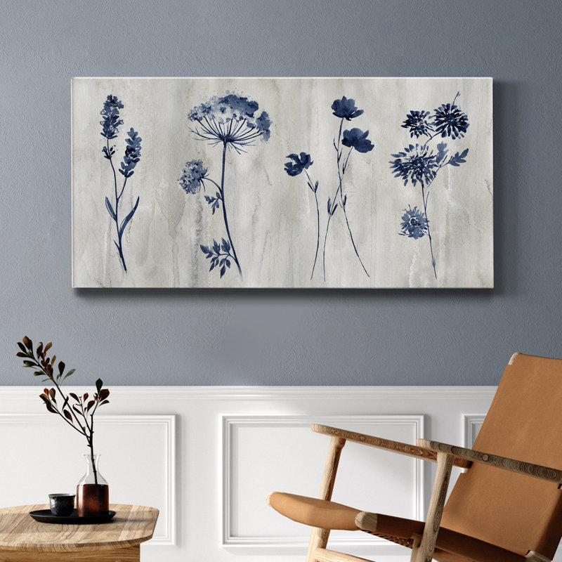 Indigo Row - reproduction sur toile tendue, H 24 po x l 12 po x P 1 po