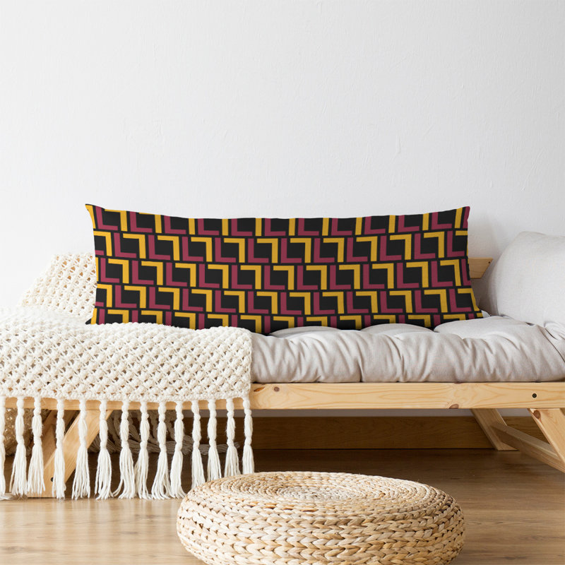 Polyester Medium Pillow, Polyester, Red/Yellow/Black