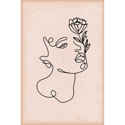Metal Line Lady Collection Set 6 1 Piece Wall Art
