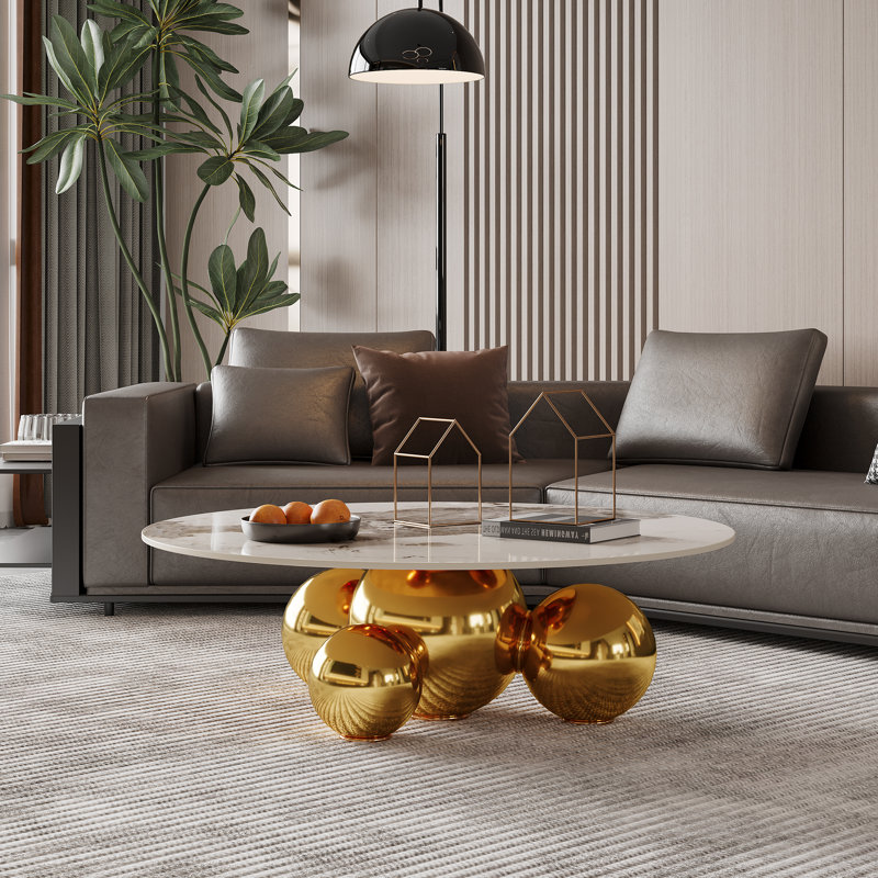 Pedestal Coffee Table with Storage