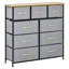 Unité de rangement de commode à 9 tiroirs avec cadre HOMcom