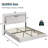 Keynen Farmhouse Floating Bed Frame with LED Light and Headboard-1230101491-1230101488