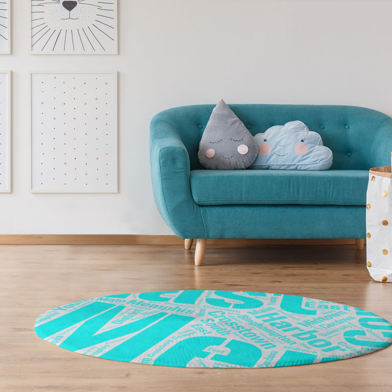 Chenille Indoor Rug, Round 5'
