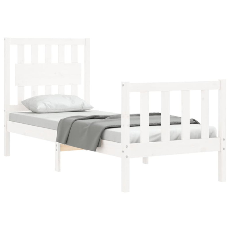 Bed Frame with Headboard, Small Single (2'6), Black
