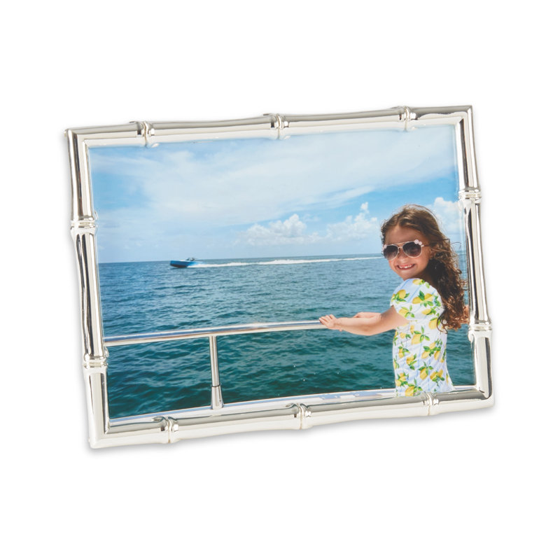 Silver Plated Bamboo Design Frame, 5" x 7"
