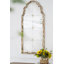 Grand miroir mural 22 po x 48 po à cadre crème et doré